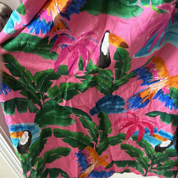 NWT ANTHROPOLOGIE FARM RIO PRINTED V-NECK CUTOUT DRESS - Picture 9 of 9